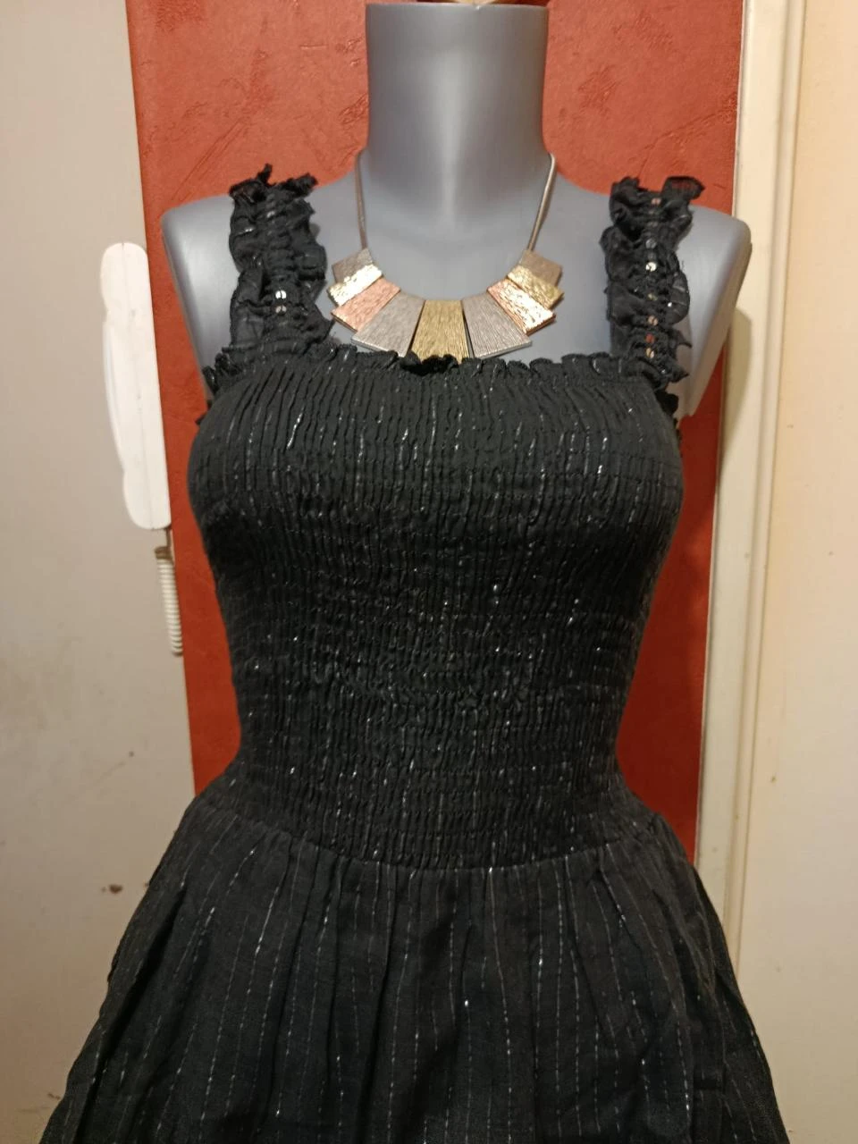Vestido longo brilhante Nj couture tamanho G – photo 10